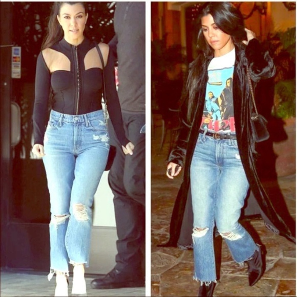 Mother insider crop step fray jeans